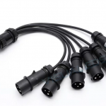 Distributor 19pin to 6*16A female connector 6 way SOCAPEX power cable 13AWG 1Meters for stage light